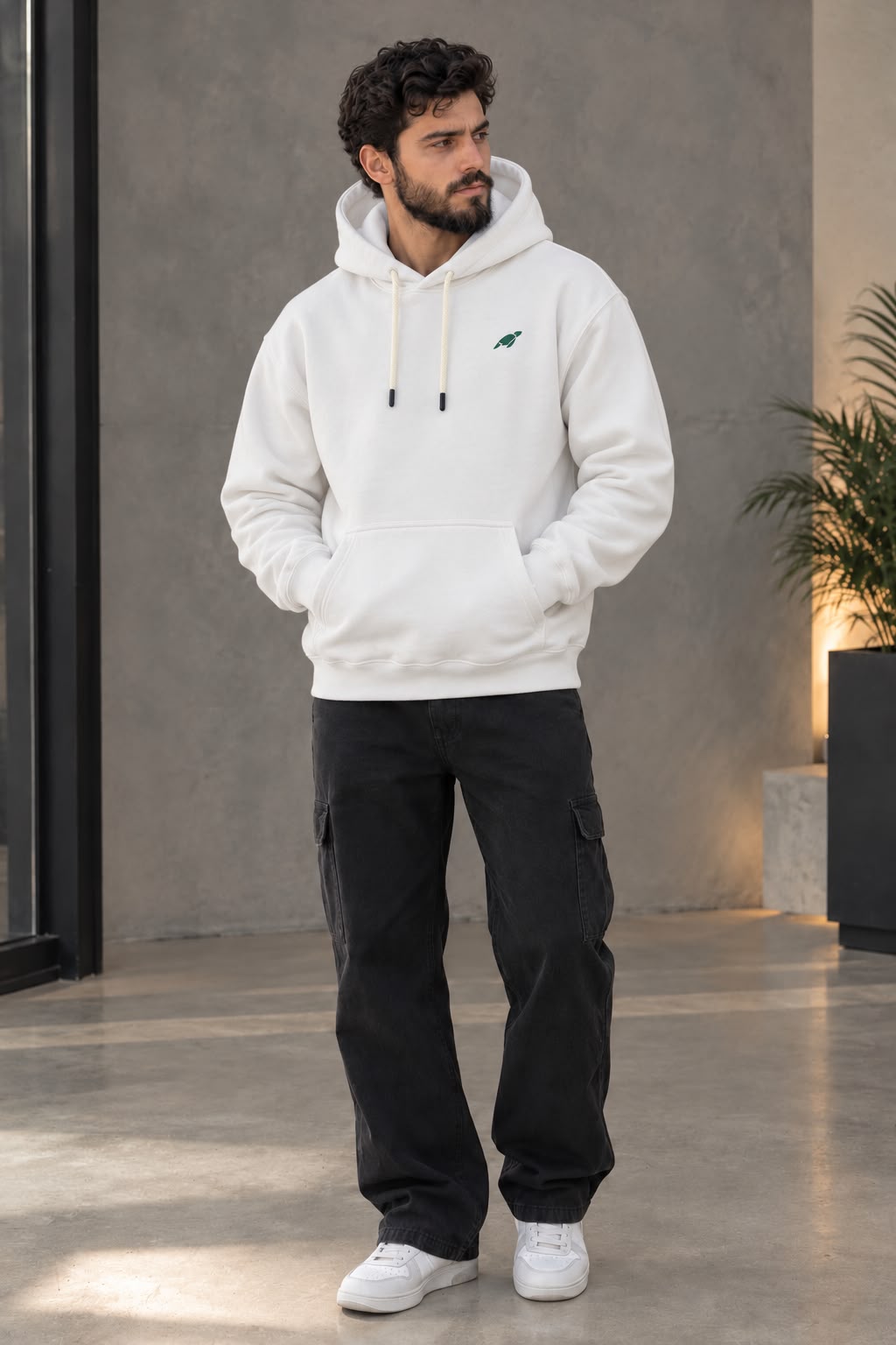 White Hoodie - Capuche